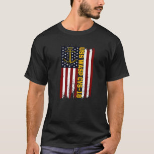 T-shirt Drapeau américain USS Wasp CVS-18