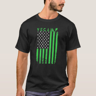 T-shirt Drapeau Américain Végétalien Quatre Juillet Famill