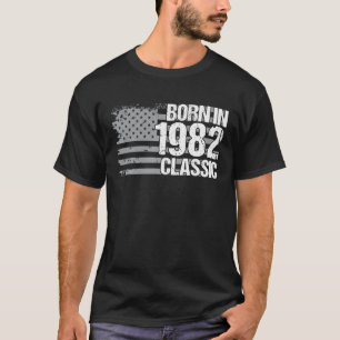T-shirt Drapeau américain vieux de 40 ans Classique Vintag
