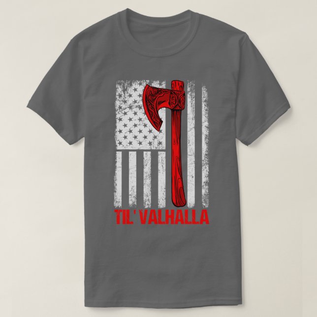 T-shirt Drapeau américain viking (Design devant)