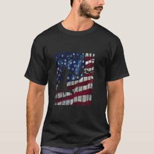 T-shirt Drapeau américain Vintage
