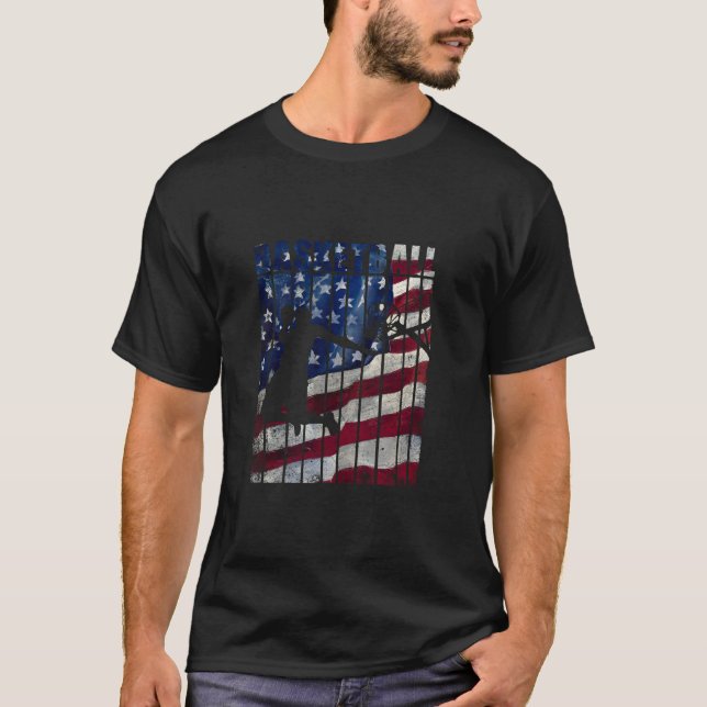 T-shirt Drapeau américain Vintage (Devant)