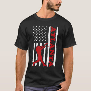 T-shirt Drapeau américain vintage d'Atlanta de baseball en