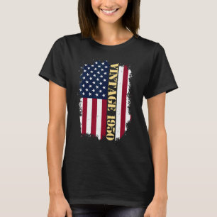 T-shirt Drapeau américain Vintage de 73 ans 1950 Drapeau a