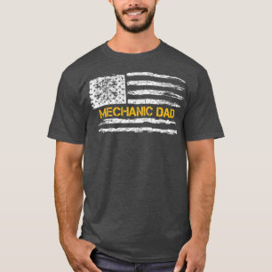 T-shirt Drapeau américain vintage Drapeau Diesel Mécanicie