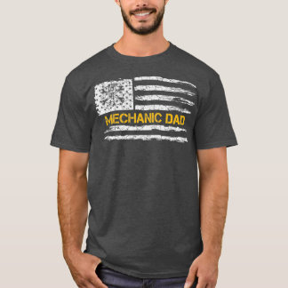 T-shirt Drapeau américain vintage Drapeau Diesel Mécanicie