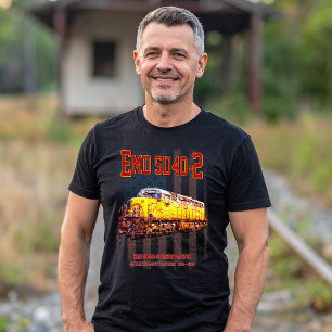 T-shirt Drapeau américain vintage EMD SD40-2 Locomotive di