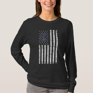 T-shirt Drapeau américain vintage EMT technicien médical d