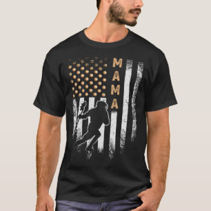 T-shirt Drapeau américain vintage Fier Lacrosse Mama Lax
