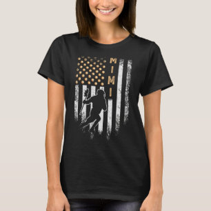T-shirt Drapeau américain vintage Fier Lacrosse Mimi Lax