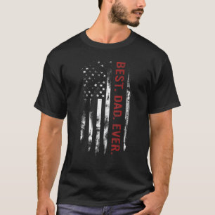 T-shirt Drapeau américain Vintage pour les hommes Meilleur