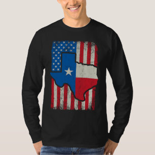 T-shirt Drapeau américain vintage Texas Austin Cadeau vint