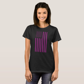 T-shirt Drapeau Américain Violet