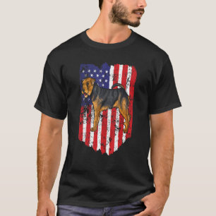 T-shirt Drapeau Américain Welsh Terrier 4 Juillet États-Un