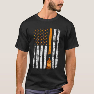 T-shirt Drapeau américain Whiskey Boire Bourbon