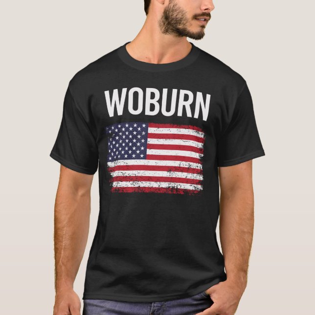 T-shirt Drapeau américain Woburn (Devant)