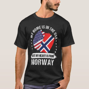 T-shirt Drapeau American Patrie Norvège Drapeau American N
