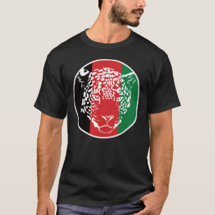 T-shirt Drapeau animal national afghan léopard afghan