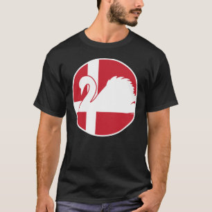 T-shirt Drapeau animal national danois de cygne