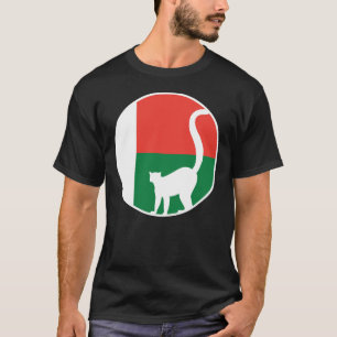 T-shirt Drapeau animal national de Madagascar Lemur Malaga