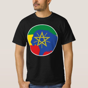 T-shirt Drapeau animal national éthiopien Lion