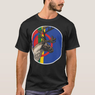 T-shirt Drapeau animal national Sami Reindeer
