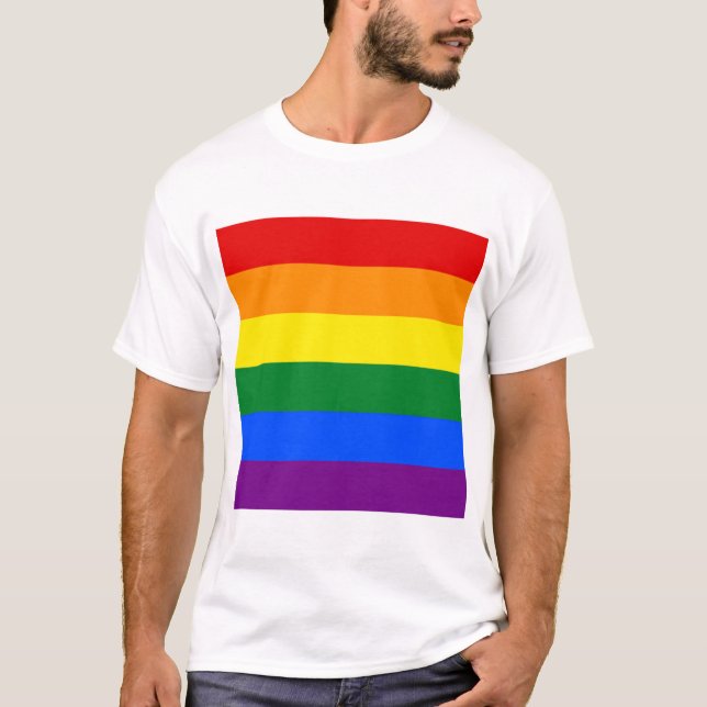 T-shirt Drapeau arc-en-ciel (Devant)
