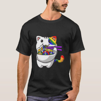 T-shirt Drapeau arc-en-ciel de la fierté féline gay subtil