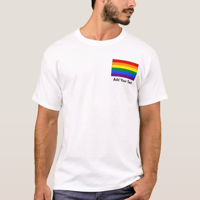T-shirt Drapeau arc-en-ciel du Gay pride LGBT (Devant)