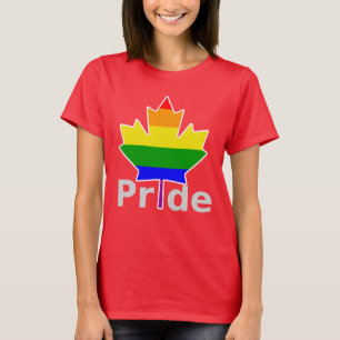 T-shirt Drapeau arc-en-ciel Gay pride Canada Feuille d'éra