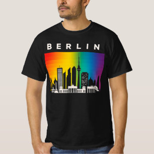 T-shirt Drapeau arc-en-ciel LGBT de Berlin   Fierté LGBTQI