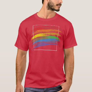 T-shirt Drapeau arc-en-ciel LGBTQ Ally lesbienne gay LGBTQ