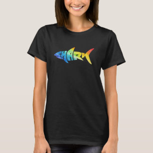 T-shirt Drapeau arc-en-ciel Lover Shark LGBT Gay pride Éga