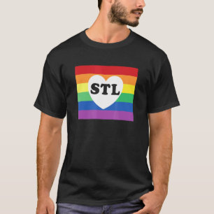 T-shirt Drapeau arc-en-ciel Lqbtq St Louis Stl Gay pride