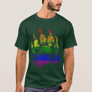 T-shirt Drapeau arc-en-ciel mâché de l'ours en détresse