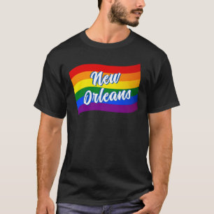 T-shirt Drapeau arc-en-ciel Nouvelle-Orléans Gay pride LGB