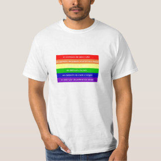 T-shirt Drapeau arcoiris message