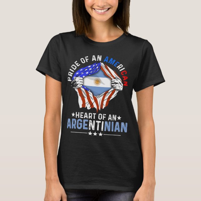 T-shirt Drapeau argentin américain étranger Argentine (Devant)