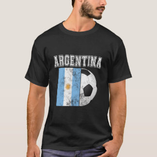 T-shirt Drapeau Argentine Football Soccer Futbol