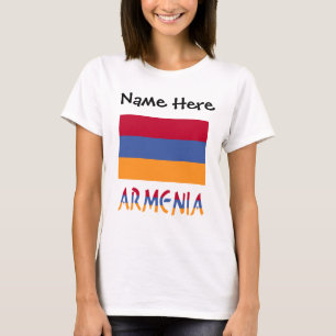 T-shirt Drapeau arménien Arménie Personnalisation noire 