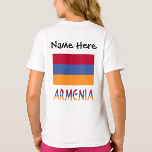 T-shirt Drapeau arménien et arménien avec votre nom