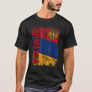 T-shirt Drapeau arménien   Grand drapeau vintage en détres