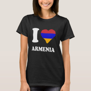 T-shirt Drapeau arménien I Love Arménie Racines arménienne
