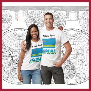 T-shirt Drapeau Aruba et Aruba Personnalisé Hommes