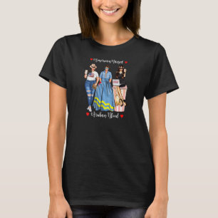 T-shirt Drapeau Aruba - Sang D'Aruba Élevé Par Des Femmes 