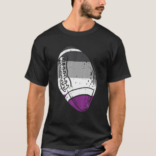 T-shirt Drapeau Asexuel Football Américain LGBT Ace Pride