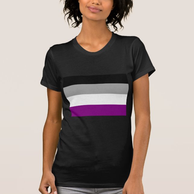 T-SHIRT DRAPEAU ASEXUEL OFFICIEL DE FIERTÉ (Devant)