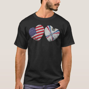T-shirt Drapeau Assyrien de coeur Famille Patriotique Heri