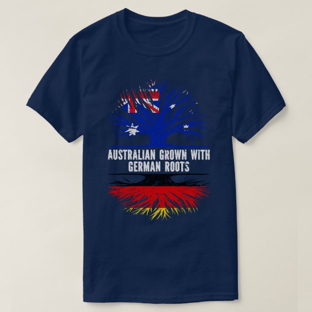 T-shirt Drapeau australien aux racines allemandes Australi (Design devant)