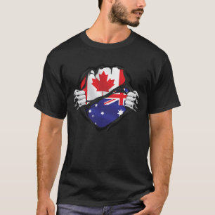 T-shirt Drapeau australien des racines arrachées